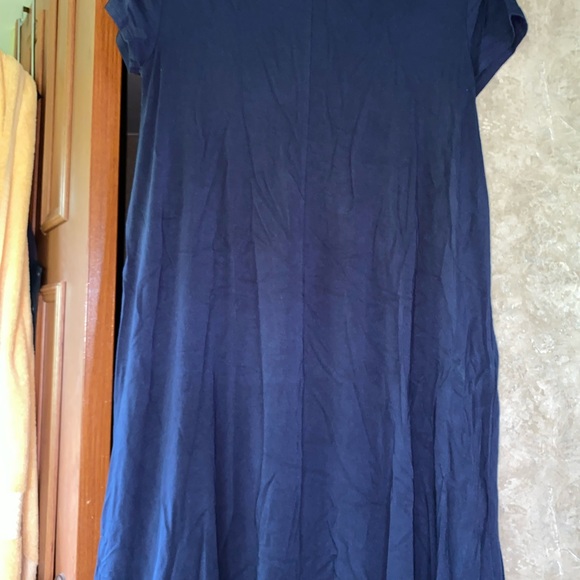 navy blue tshirt dress - Picture 2 of 2
